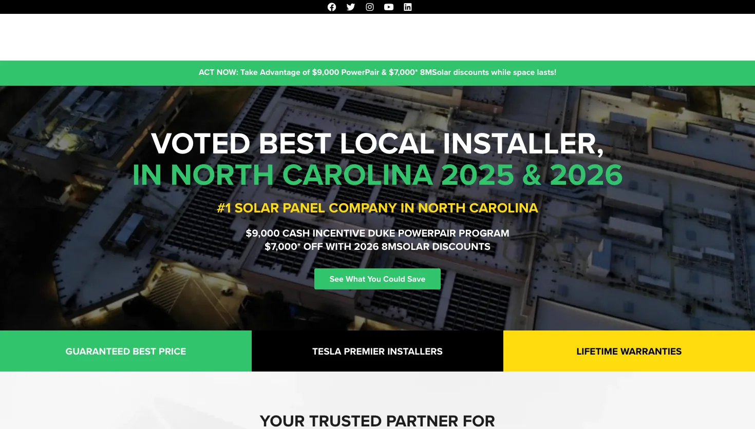 8MSolar website screenshot