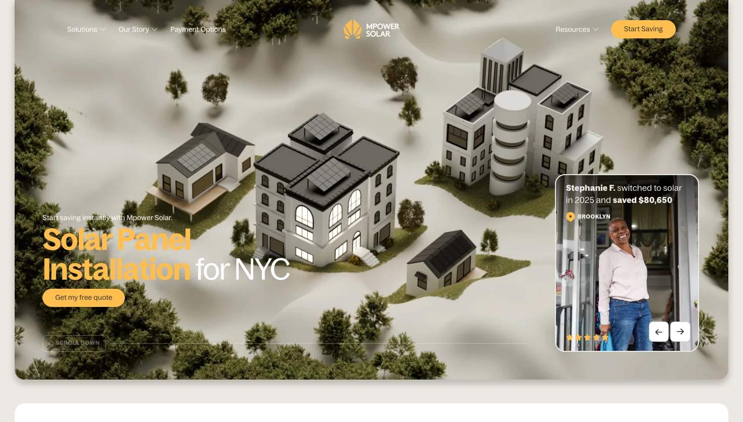 Mpower Solar website screenshot
