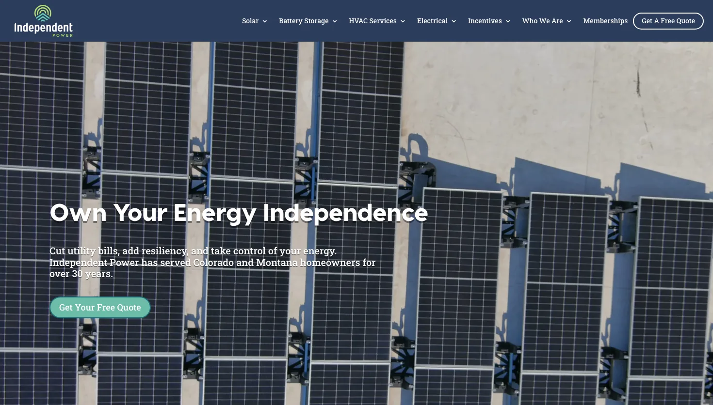 Independent Power - Denver website screenshot