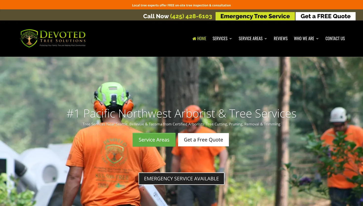 Devoted Tree Solutions website screenshot