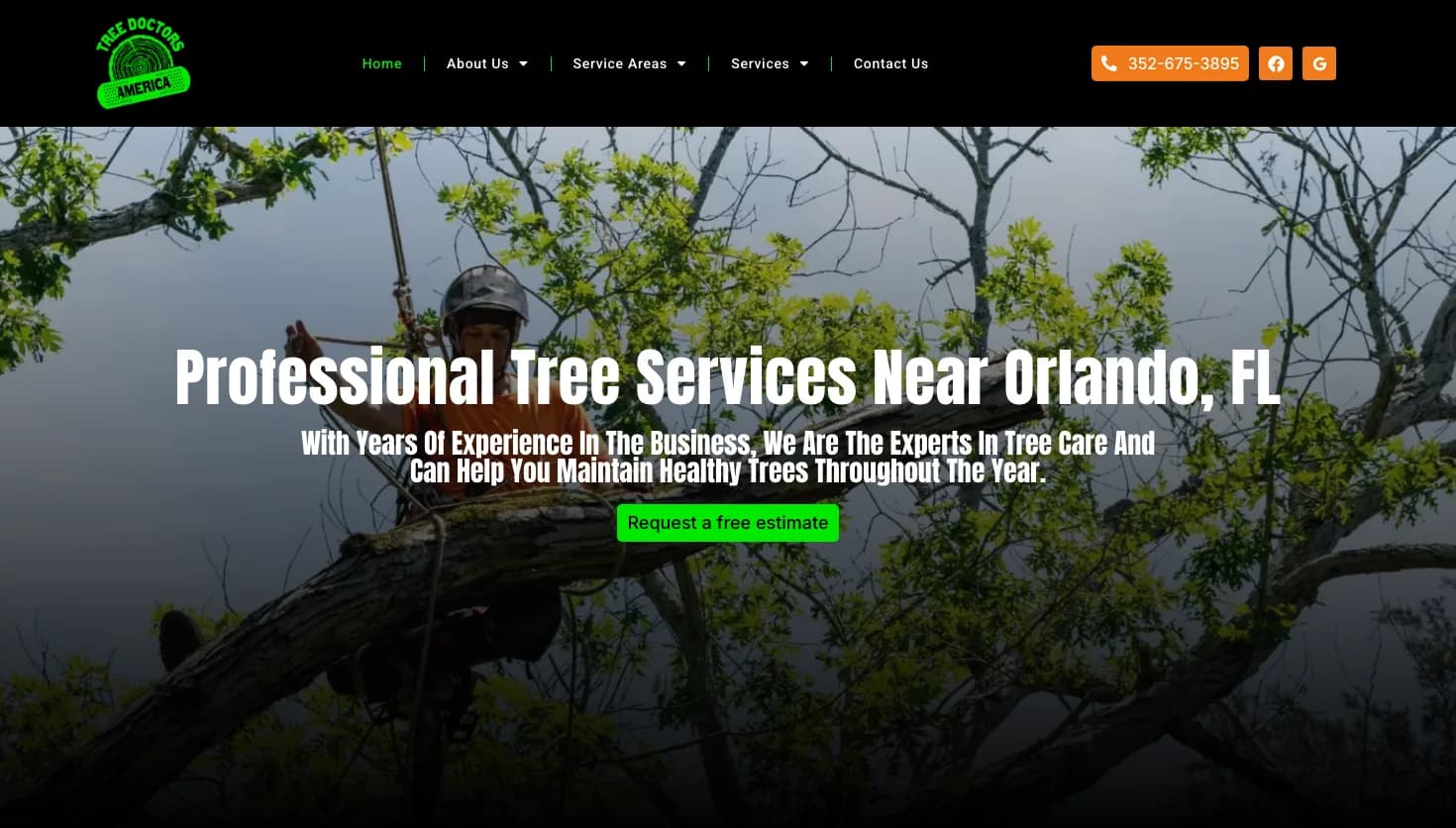 Tree Doctors of America website screenshot