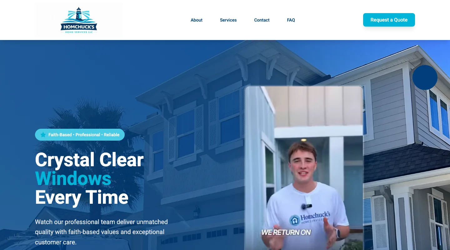 Homchuck’s Home Service LLC website screenshot