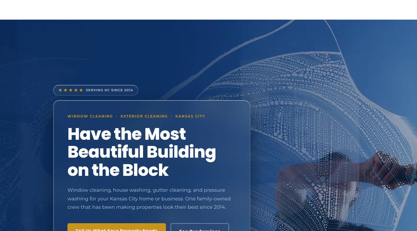 KC Local Window Cleaning website screenshot
