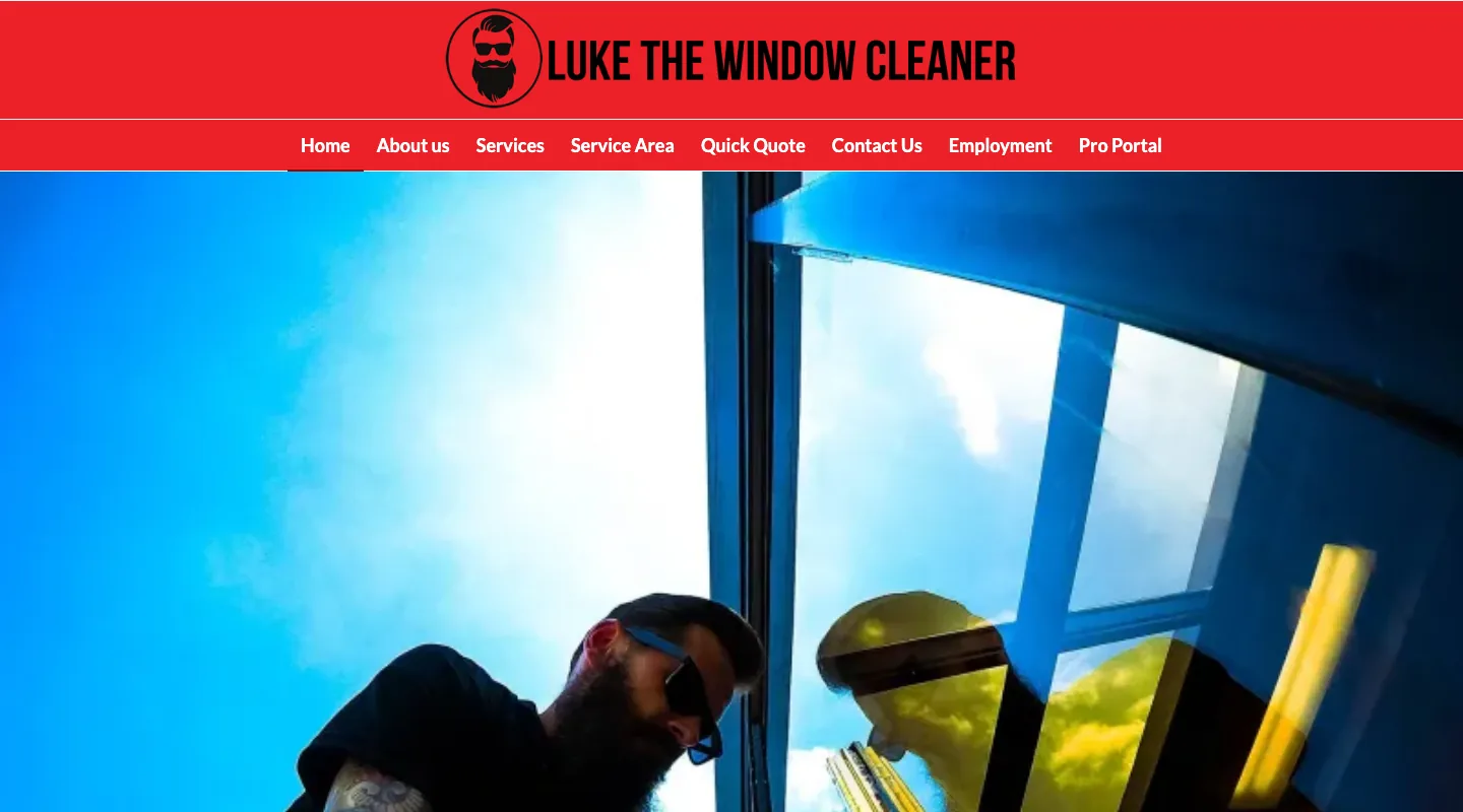 Luke The Window Cleaner website screenshot