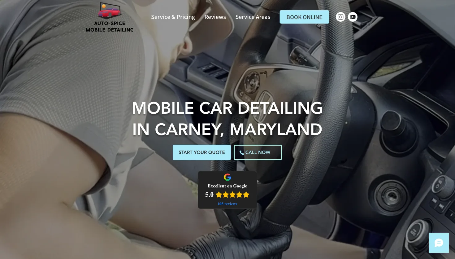 Auto-Spice Mobile Detailing LLC website screenshot