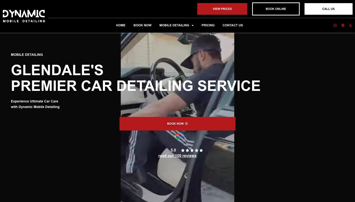Dynamic Mobile Detail website screenshot