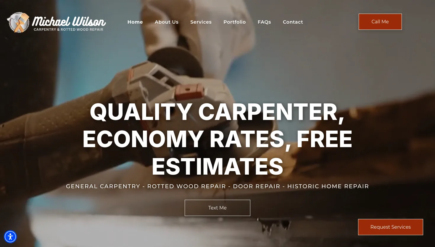 Michael Wilson Carpentry & Rotted Wood Repair website screenshot