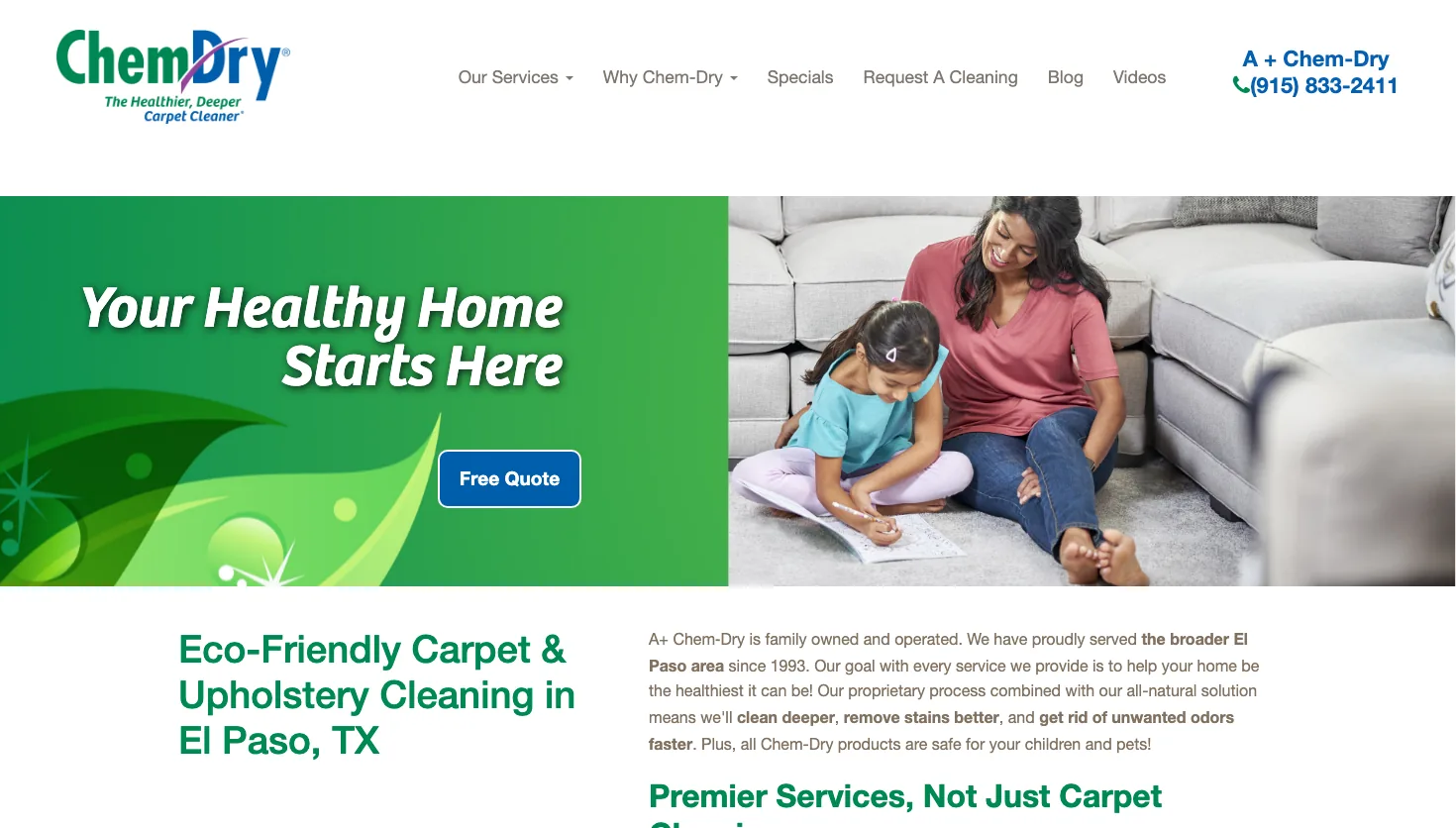 APlusChem-Dry website screenshot