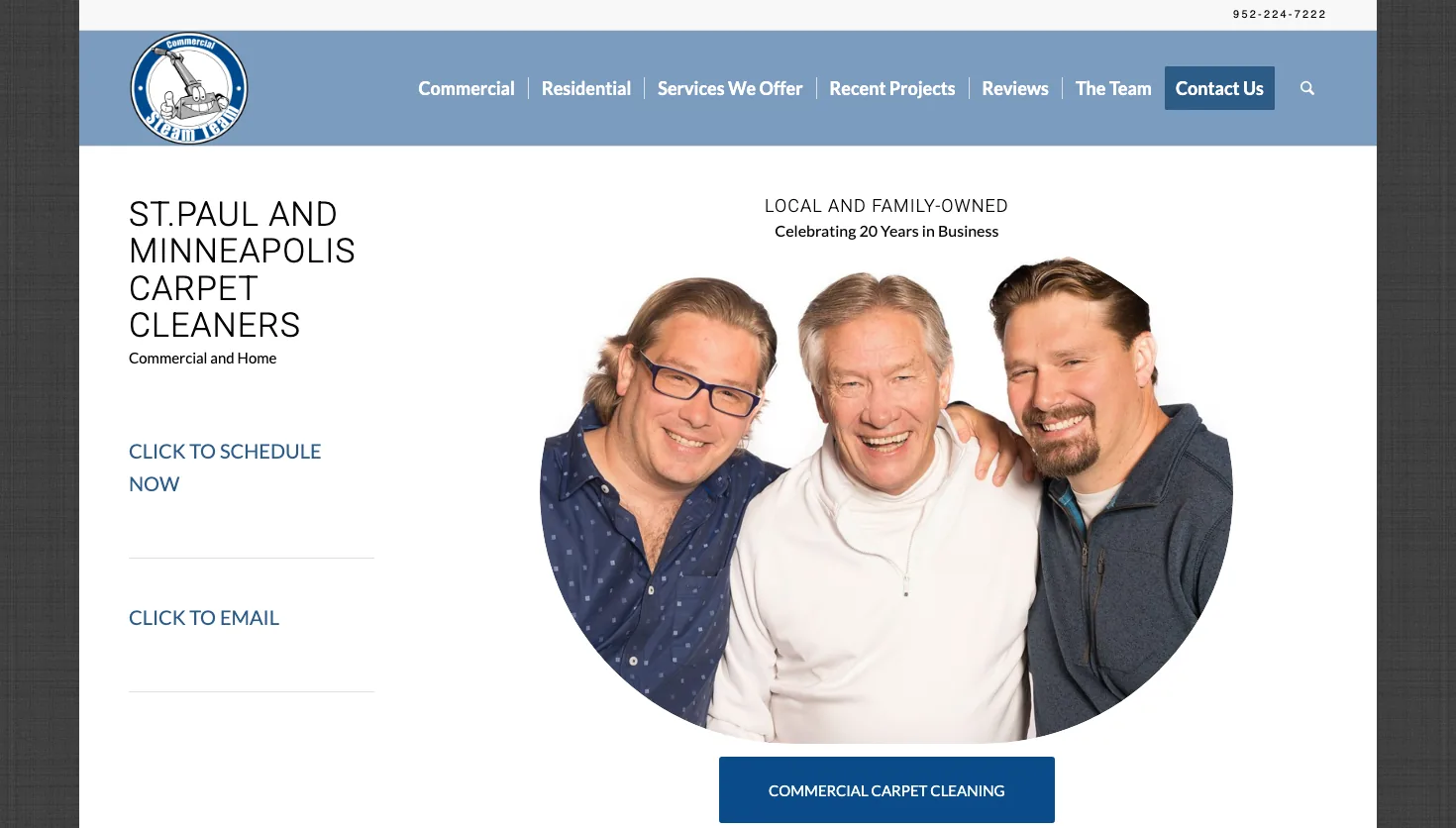 Commercial Steam Team website screenshot