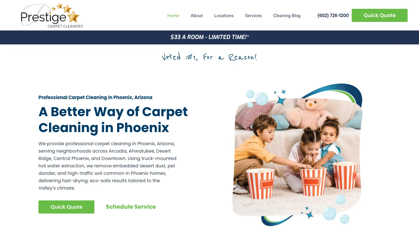 Done Your Way Carpet and Tile Cleaning website screenshot