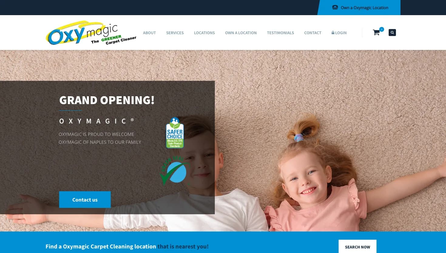 OxyMagic Carpet Cleaning of Northeast Oklahoma website screenshot