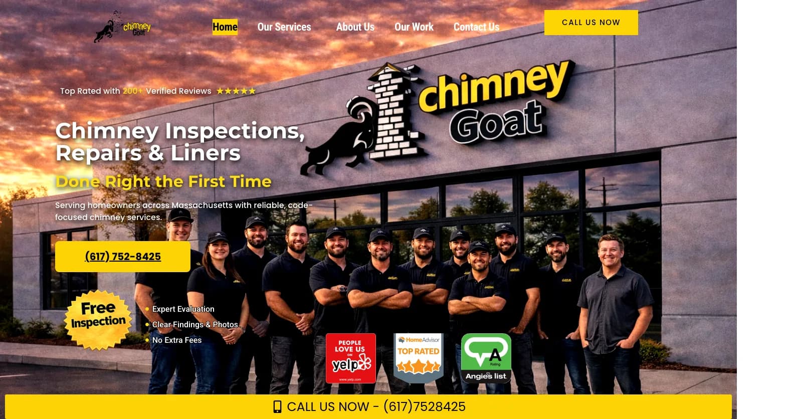 Chimney Goat - Natick website screenshot