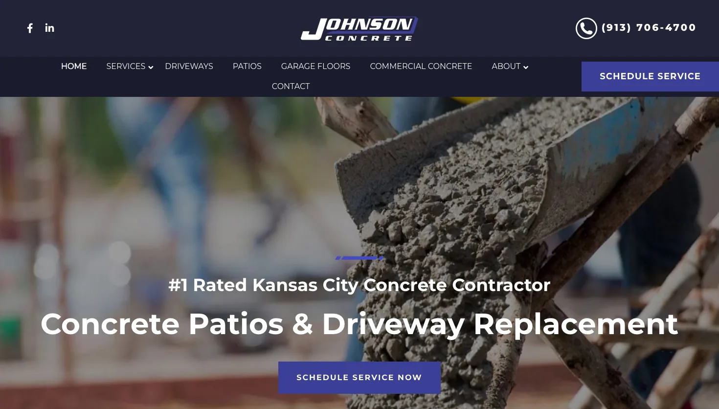 Johnson Concrete LLC website screenshot