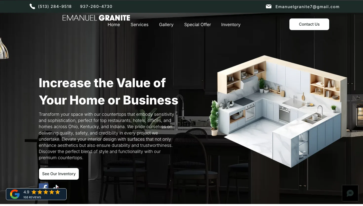 Emanuel Granite website screenshot
