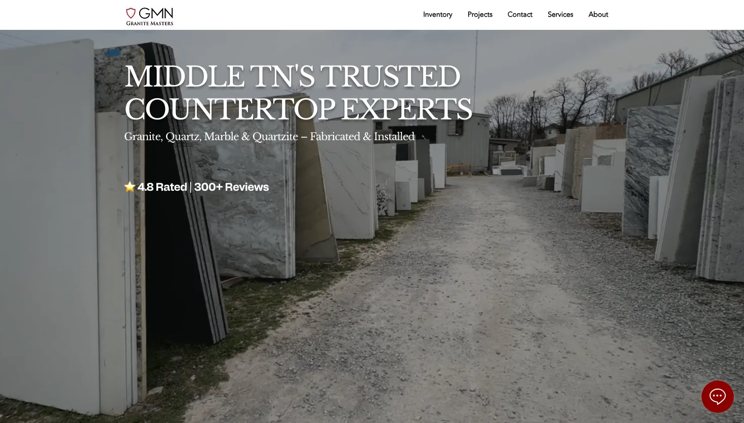 Granite Masters website screenshot