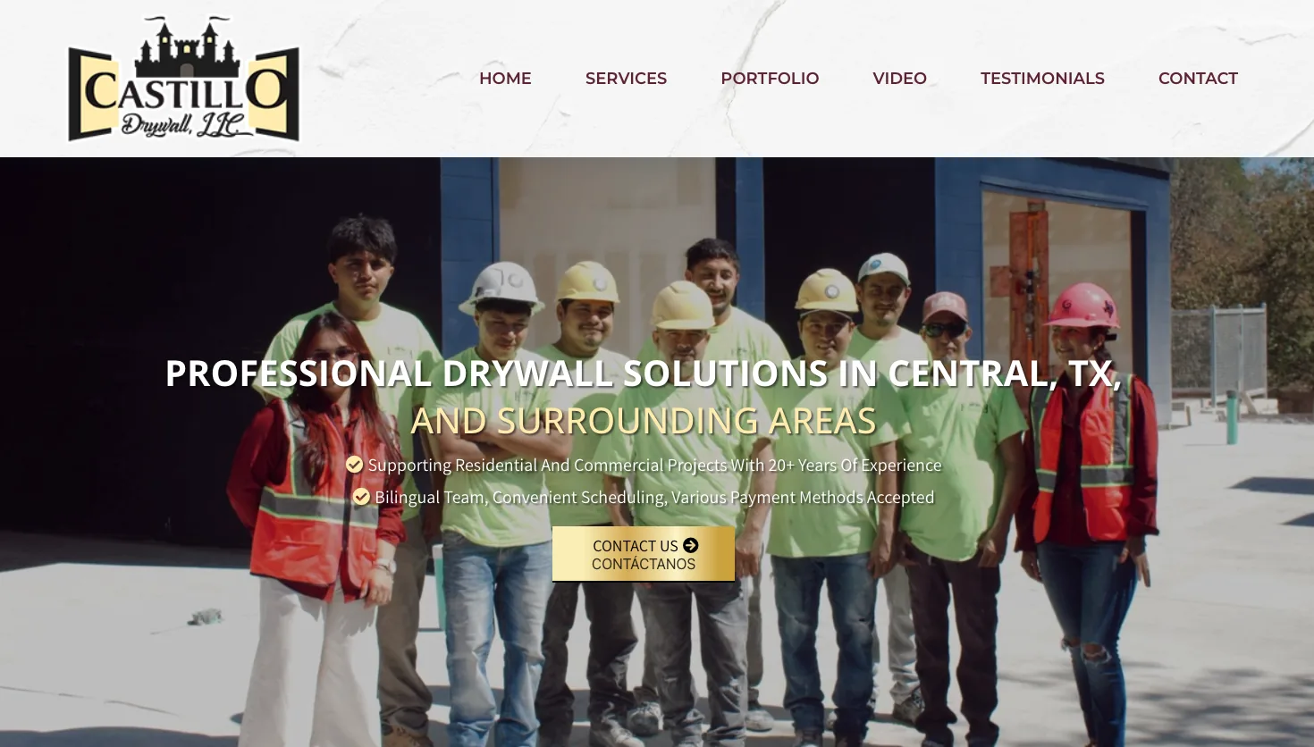 Castillo drywall Llc, Drywall installation in Kyle TX ,Drywall Repair in Kyle TX website screenshot