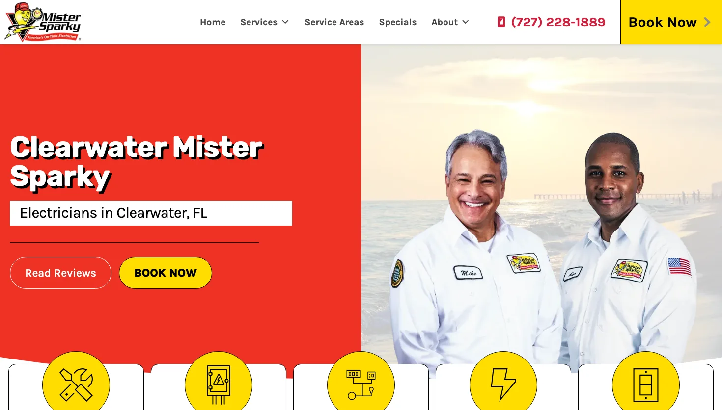 Mister Sparky website screenshot