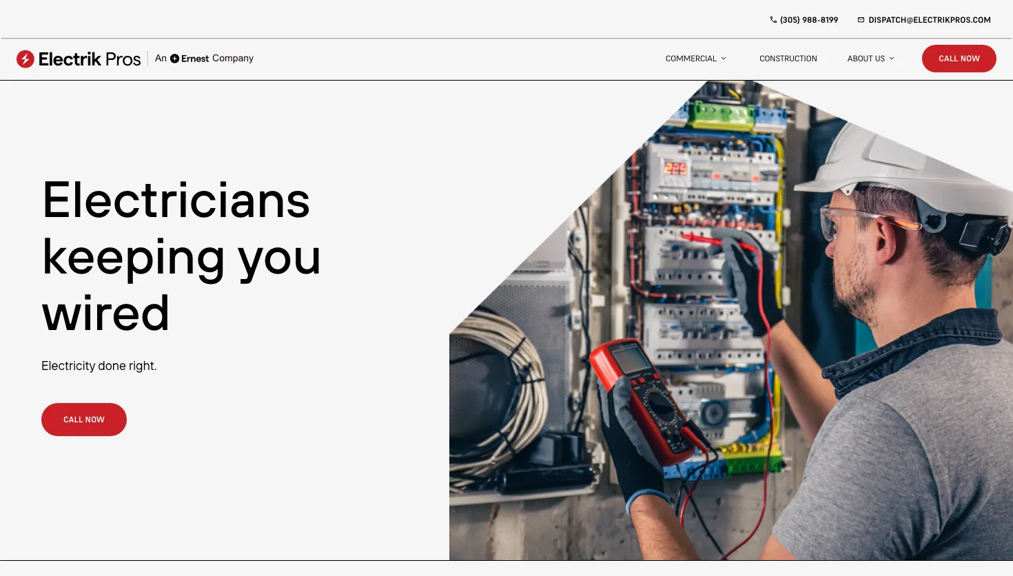 Electrik Pros Wynwood website screenshot