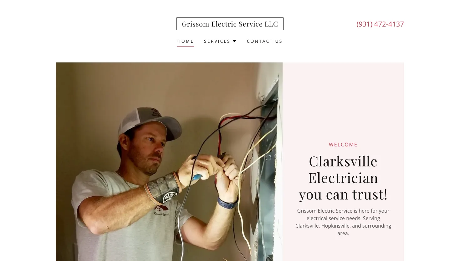 Grissom Electric Service LLC website screenshot