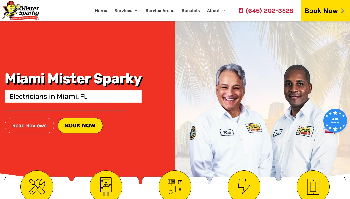 Mister Sparky website screenshot