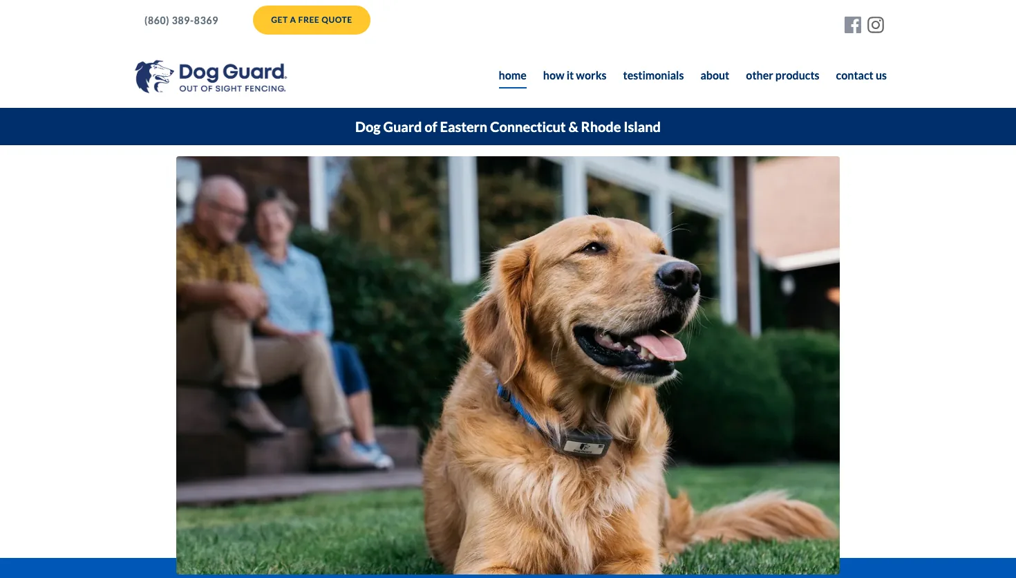 Dog Guard of Eastern CT/RI - Out of Sight Fencing website screenshot