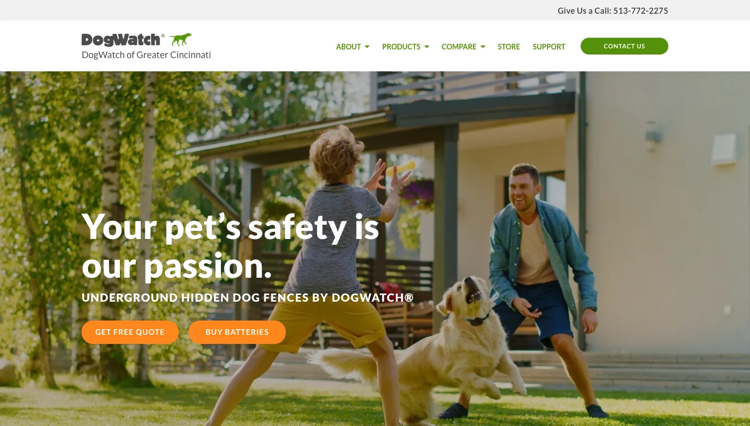 DogWatch of Greater Cincinnati website screenshot