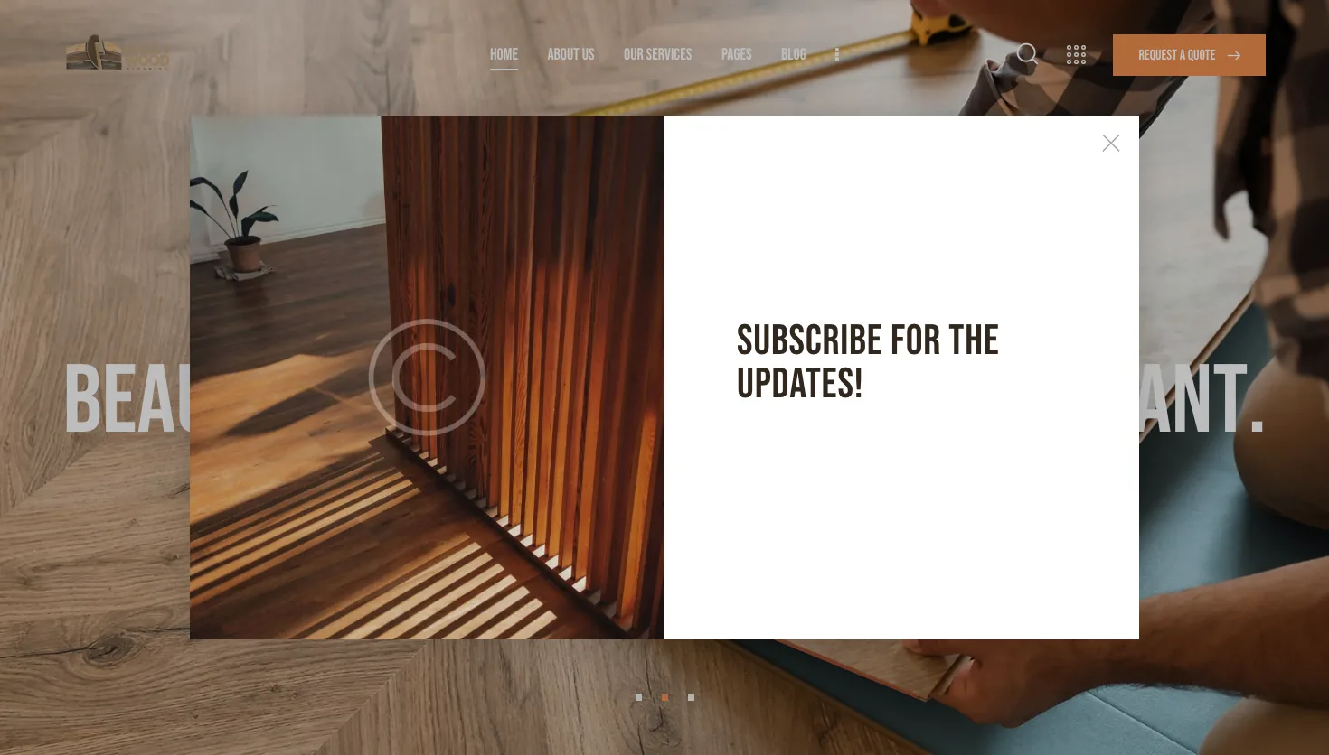 Face of Wood Flooring Inc. website screenshot