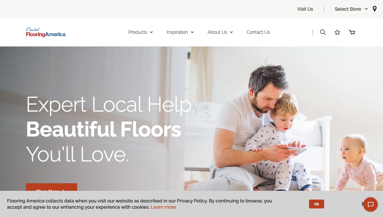 Coastal Flooring America website screenshot