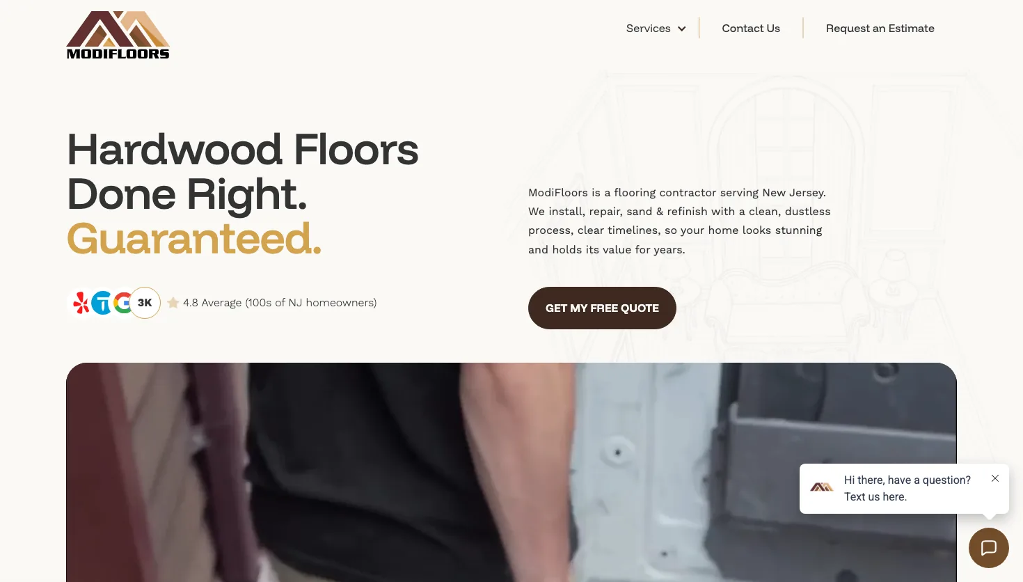 ModiFloors website screenshot