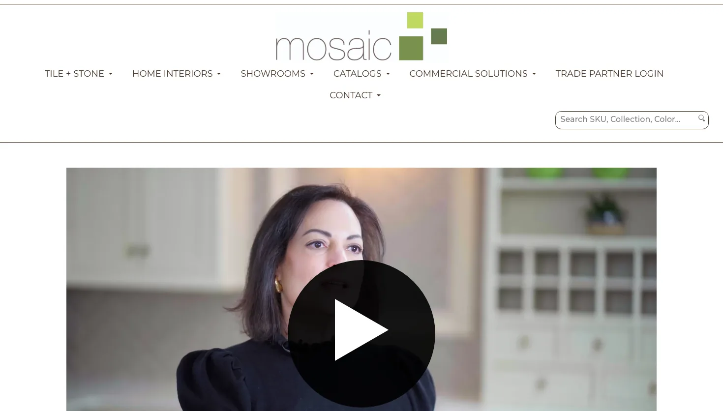Mosaic Home Interiors website screenshot