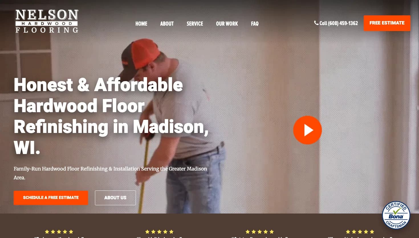 Flooring website screenshot