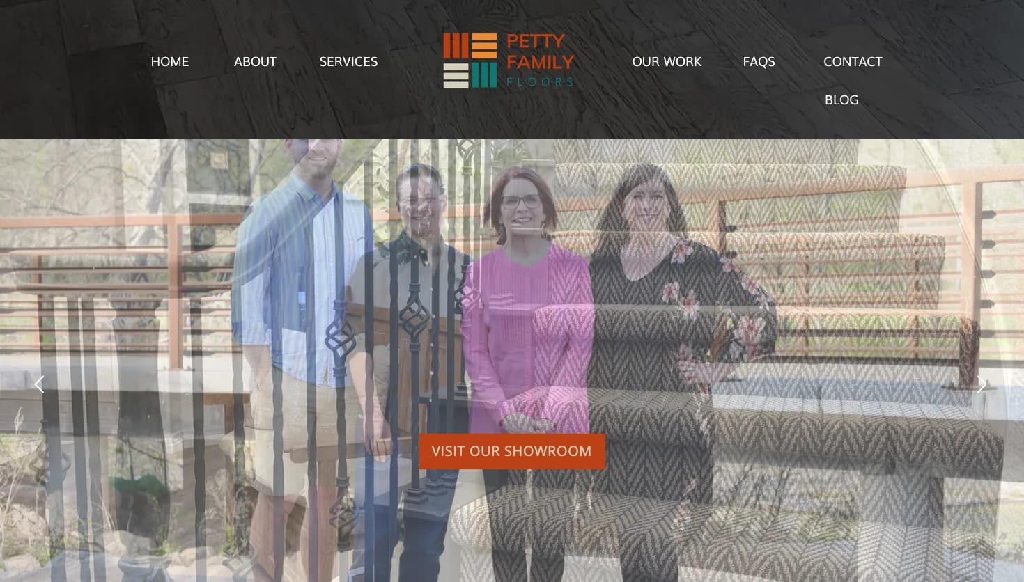 Petty Family Floors website screenshot