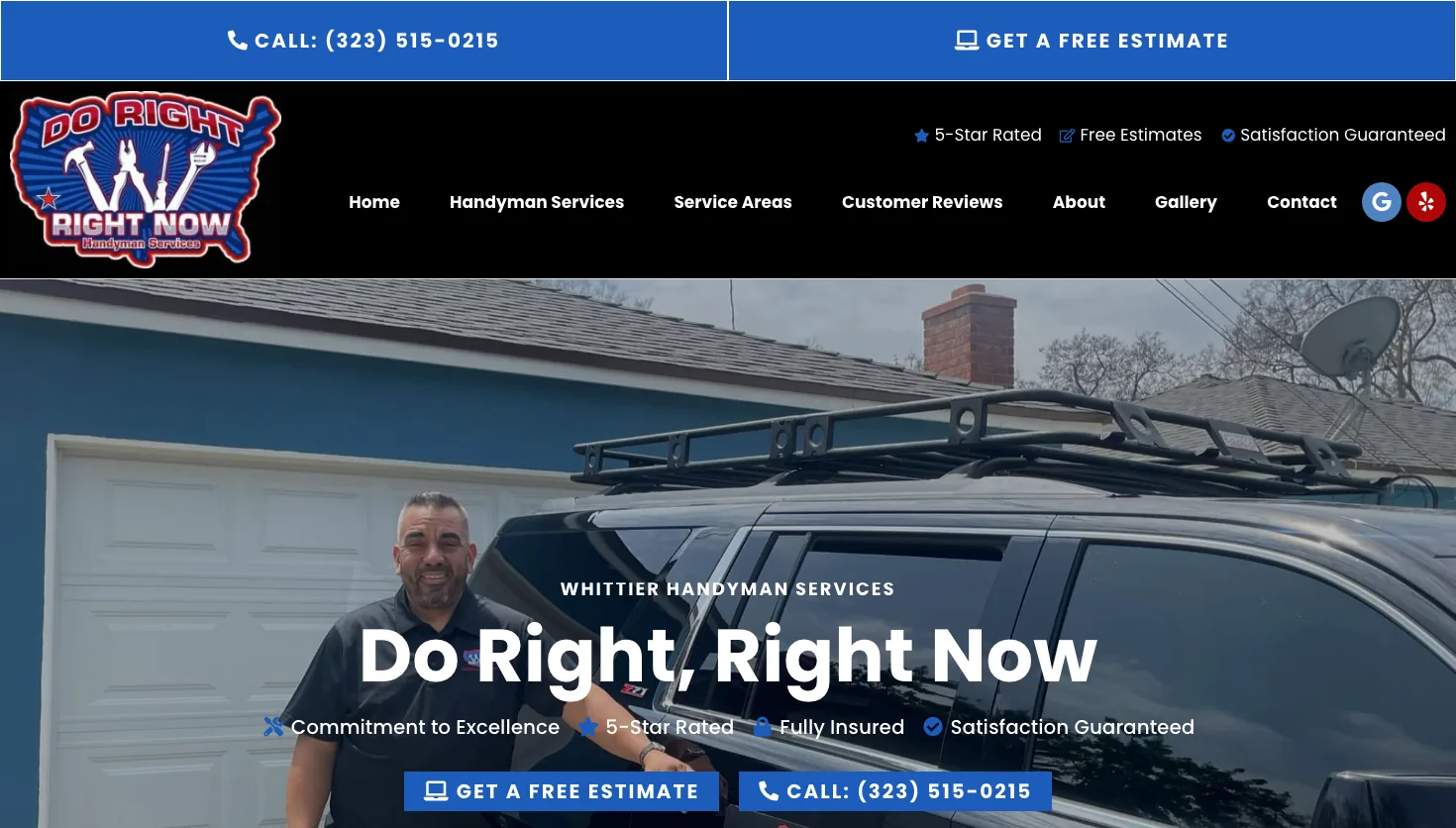 Do Right Right Now Handyman Services website screenshot