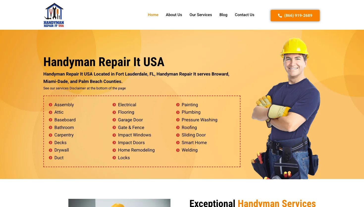 Handyman Repair It USA website screenshot