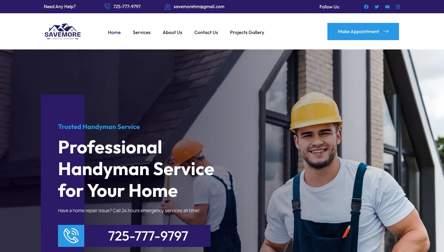 Save More Handyman Services website screenshot