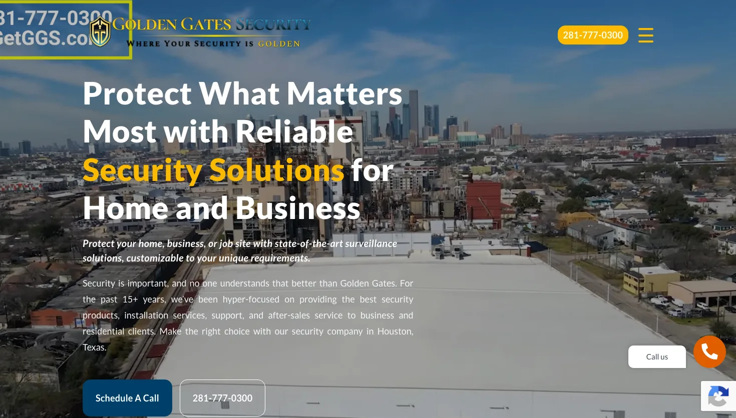 Golden Gates Security website screenshot