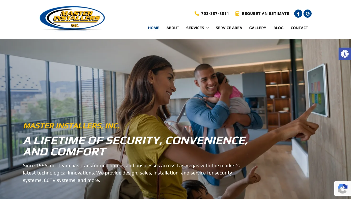 Master Installers, Inc. website screenshot