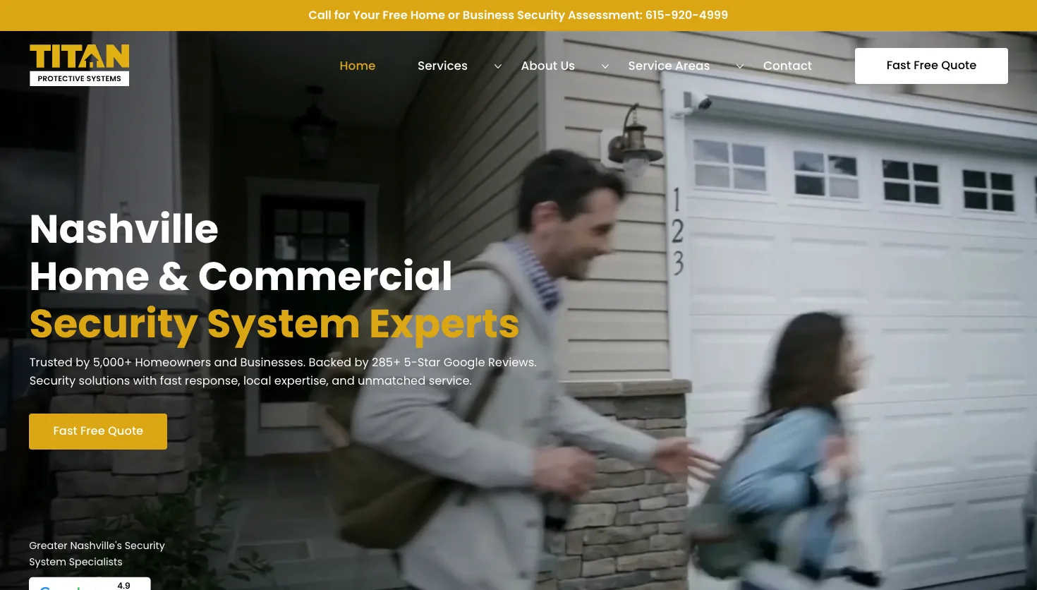 Titan Protective Systems website screenshot