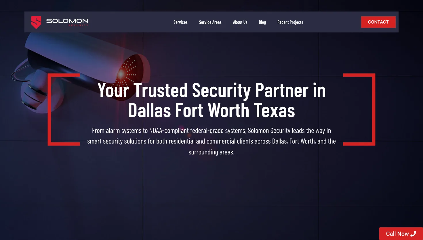 Solomon Security Dallas website screenshot