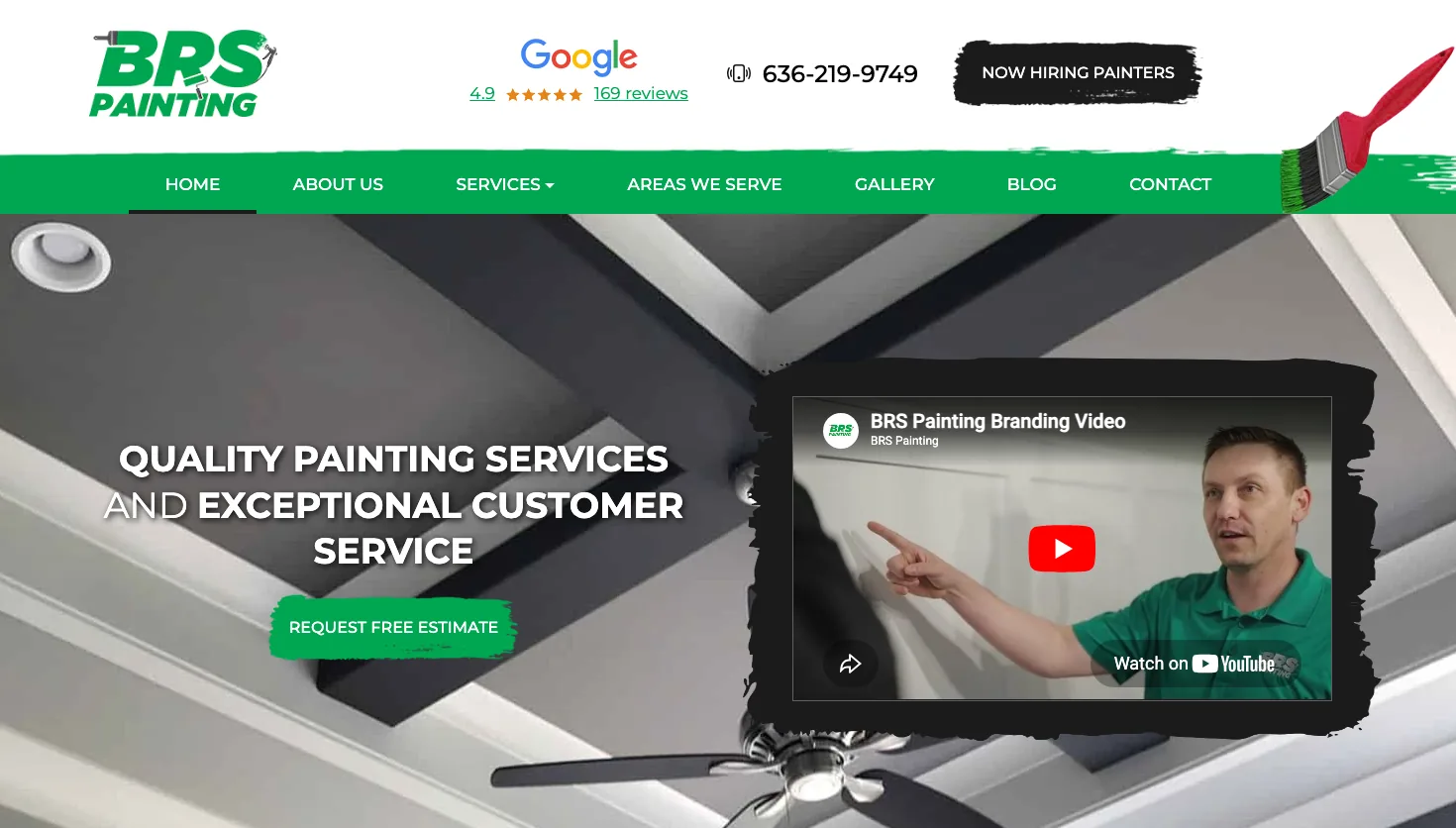 BRS Painting website screenshot