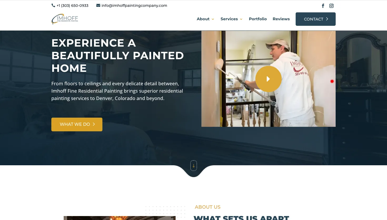 Imhoff Fine Residential Painting website screenshot