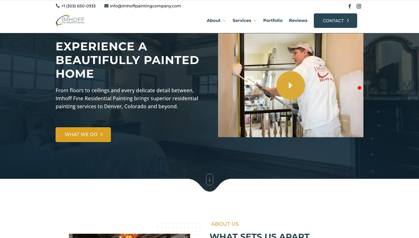 Imhoff Fine Residential Painting website screenshot