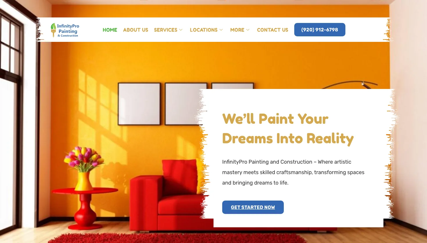 InfinityPro Painting & Construction website screenshot