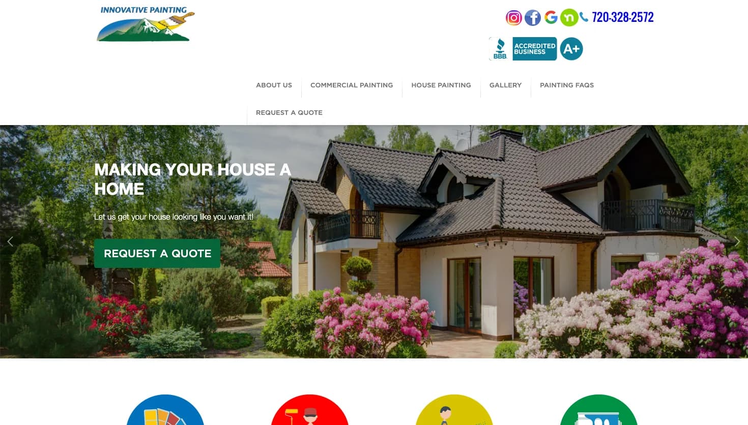 Innovative Painting website screenshot