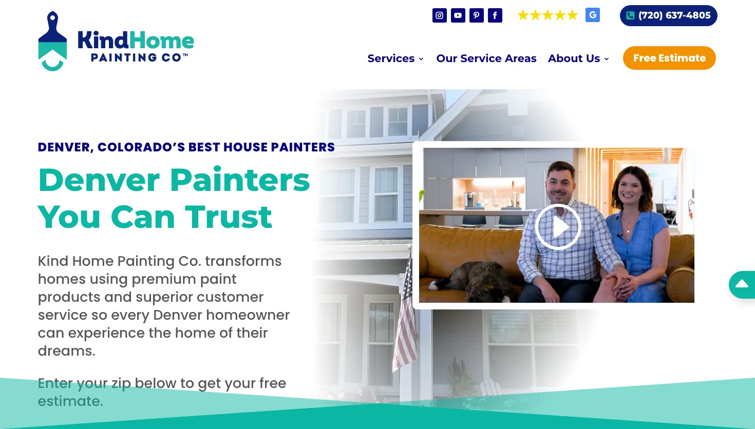 Kind Home Painting Company website screenshot