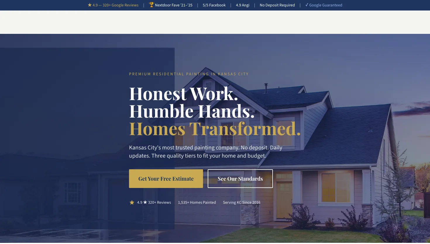 Mission Painting website screenshot