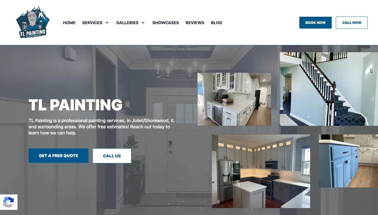 TL Painting website screenshot