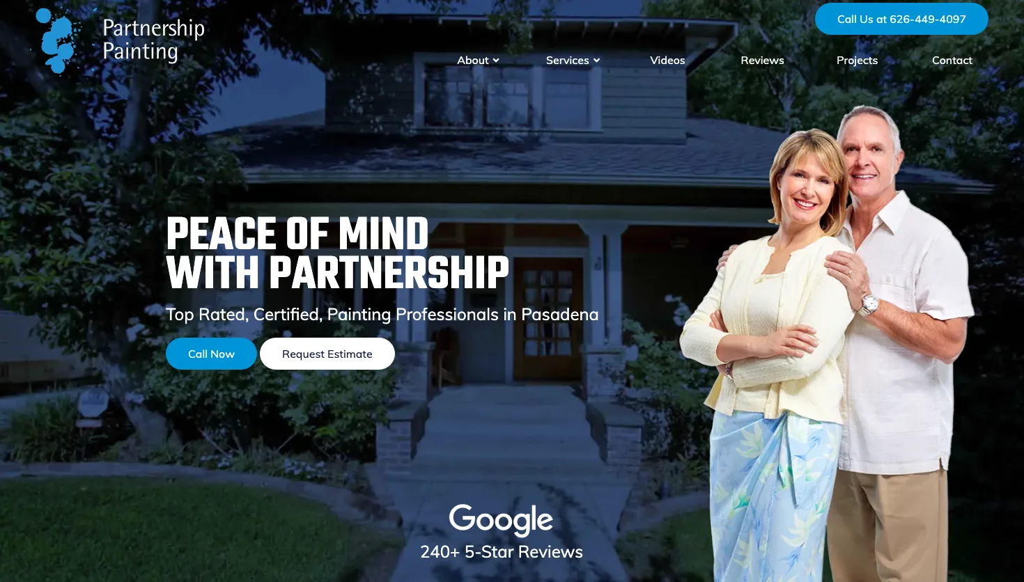 Partnership Painting website screenshot