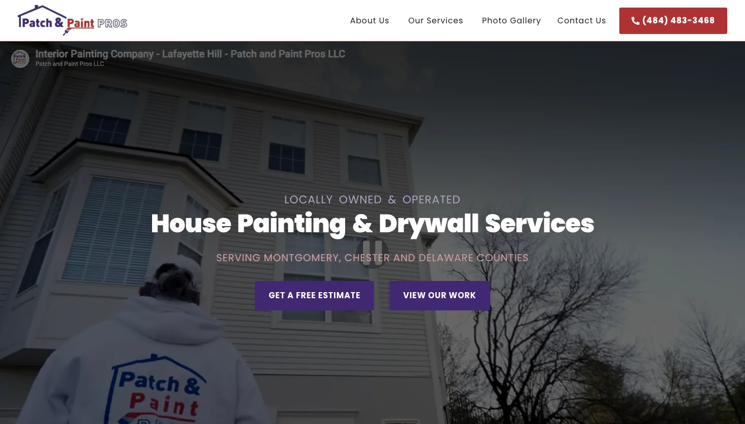 Patch and Paint Pros website screenshot