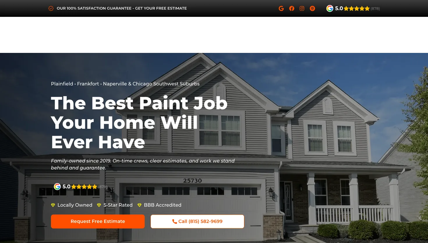 Powers Painting & Decorating website screenshot